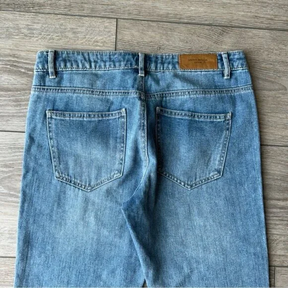 Vero Moda Ruffle Ankle Blue Jeans - Picture 13 of 14